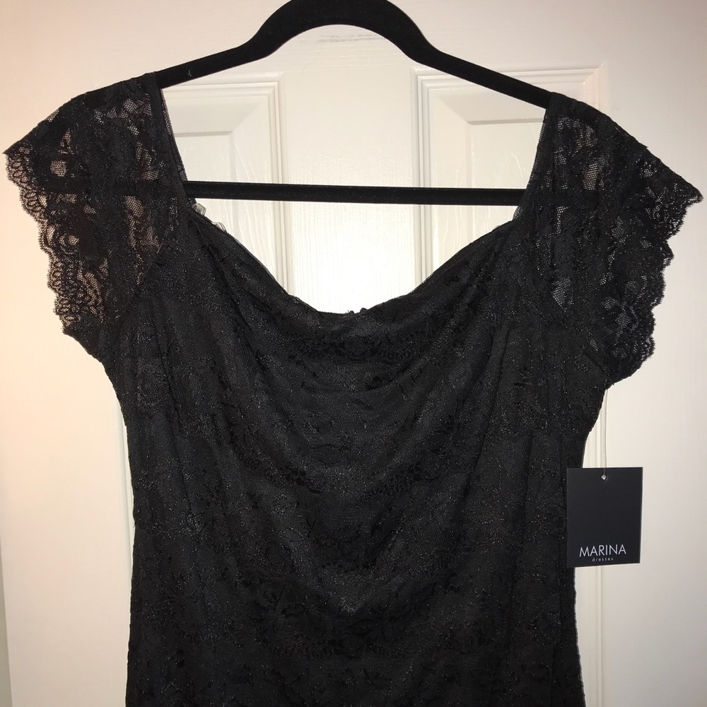 NWT Marina BLACK lace dress - Picture 3 of 7